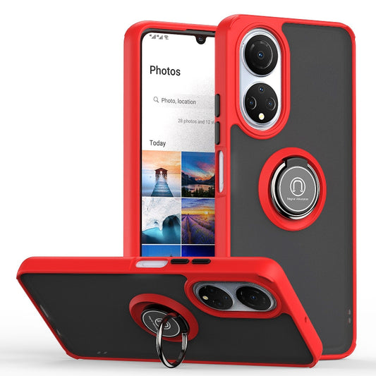 For Honor X7 Q Shadow 1 Series TPU + PC Phone Case with Ring(Red) - Honor Cases by buy2fix | Online Shopping UK | buy2fix