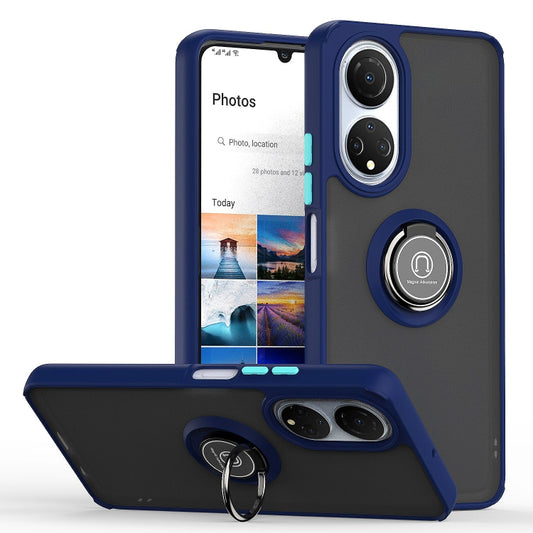 For Honor X7 Q Shadow 1 Series TPU + PC Phone Case with Ring(Royal Blue) - Honor Cases by buy2fix | Online Shopping UK | buy2fix