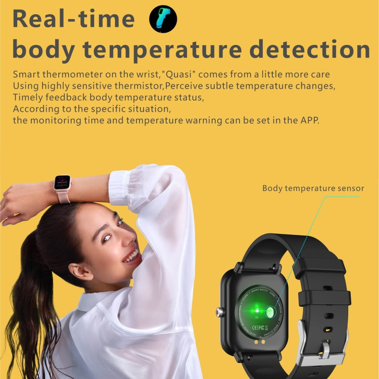 Q9 Pro 1.7 inch TFT HD Screen Smart Watch, Support Body Temperature Monitoring/Heart Rate Monitoring(Black) by buy2fix