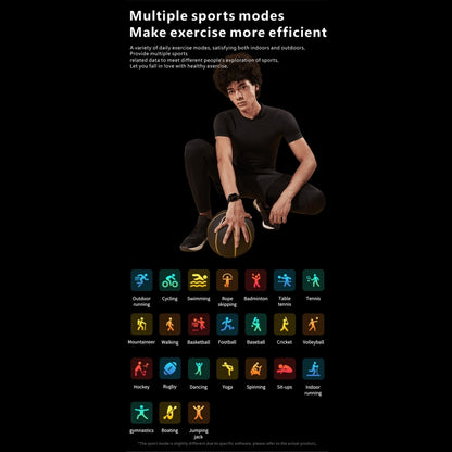 Q9 Pro 1.7 inch TFT HD Screen Smart Watch, Support Body Temperature Monitoring/Heart Rate Monitoring(Black) by buy2fix