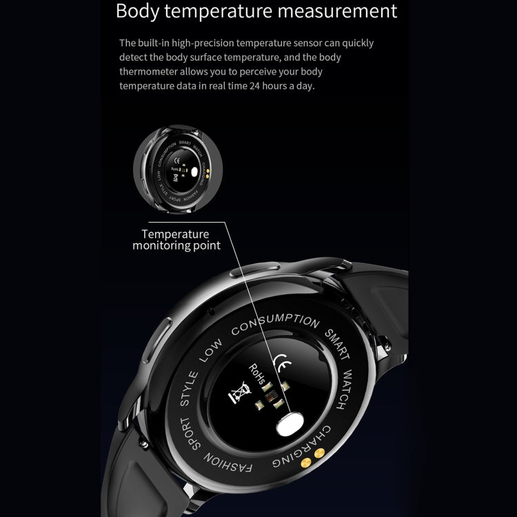 Y33 1.32 inch TFT Color Screen Smart Watch, Support Bluetooth Calling/Blood Pressure Monitoring(Black) by buy2fix