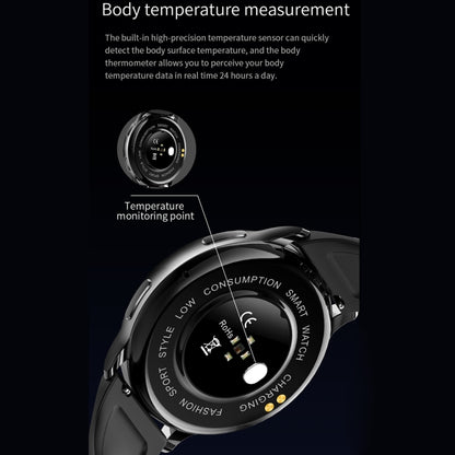 Y33 1.32 inch TFT Color Screen Smart Watch, Support Bluetooth Calling/Blood Pressure Monitoring(Silver) by buy2fix