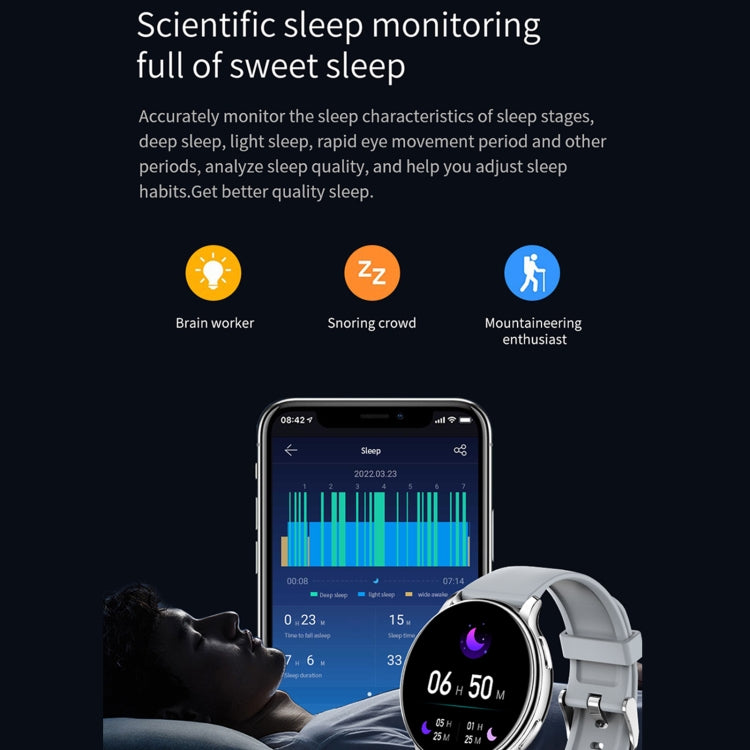 Y33 1.32 inch TFT Color Screen Smart Watch, Support Bluetooth Calling/Blood Pressure Monitoring(Black) by buy2fix