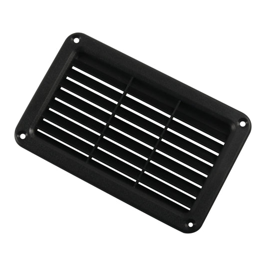 A6788 193x122mm Black Rectangle Louvered Ventilation Plastic Venting Panel Cover - Air Conditioning System by buy2fix | Online Shopping UK | buy2fix
