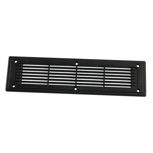 A6792 300x80mm Black Straight Louvered Ventilation Plastic Venting Panel Cover - Air Conditioning System by buy2fix | Online Shopping UK | buy2fix