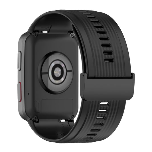 For Huawei Watch D Solid Color Silicone Watch Band with Buckle(Black) - Watch Bands by buy2fix | Online Shopping UK | buy2fix