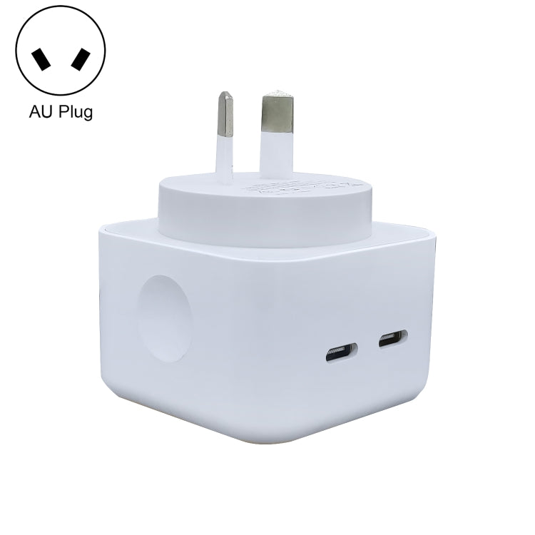 40W Dual PD USB-C / Type-C Charger for iPhone / iPad Series, AU Plug - USB Charger by buy2fix | Online Shopping UK | buy2fix