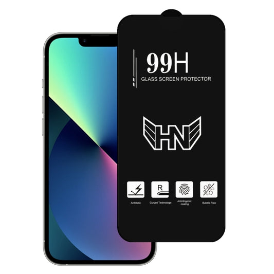 For iPhone 14 Plus High Aluminum Large Arc Full Screen Tempered Glass Film - iPhone 14 Plus Tempered Glass by buy2fix | Online Shopping UK | buy2fix