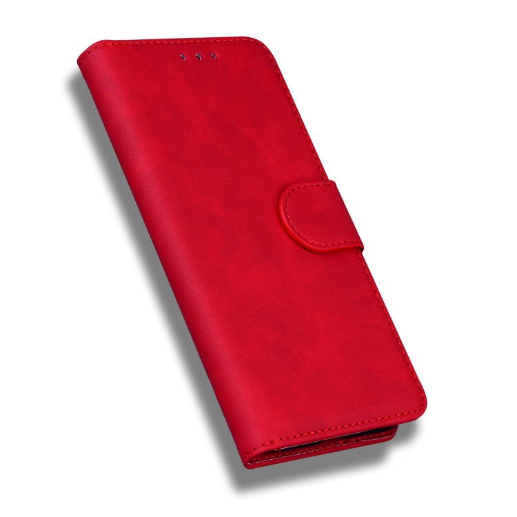 For Tecno Spark 8 Pro Skin Feel Pure Color Flip Leather Phone Case(Red) by buy2fix