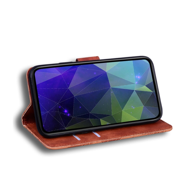 For Tecno Spark 8 Pro Skin Feel Pure Color Flip Leather Phone Case(Brown) by buy2fix