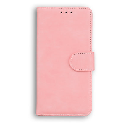 For Tecno Spark 8 Pro Skin Feel Pure Color Flip Leather Phone Case(Pink) by buy2fix