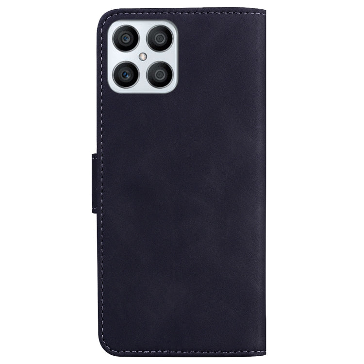For Honor X8 Skin Feel Pure Color Flip Leather Phone Case(Black) - Honor Cases by buy2fix | Online Shopping UK | buy2fix
