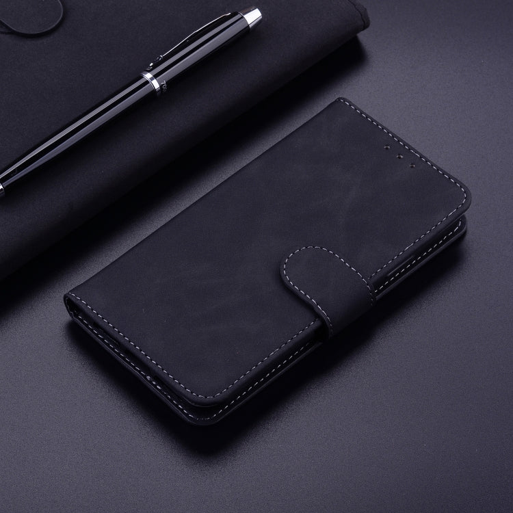 For Honor X8 Skin Feel Pure Color Flip Leather Phone Case(Black) - Honor Cases by buy2fix | Online Shopping UK | buy2fix