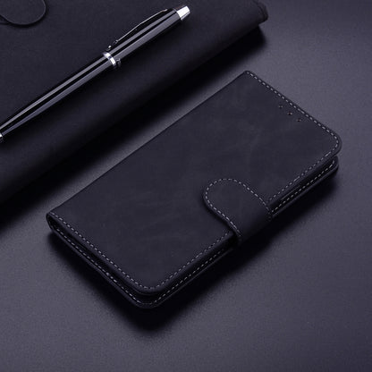 For Honor X8 Skin Feel Pure Color Flip Leather Phone Case(Black) - Honor Cases by buy2fix | Online Shopping UK | buy2fix