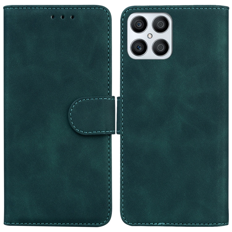 For Honor X8 Skin Feel Pure Color Flip Leather Phone Case(Green) - Honor Cases by buy2fix | Online Shopping UK | buy2fix