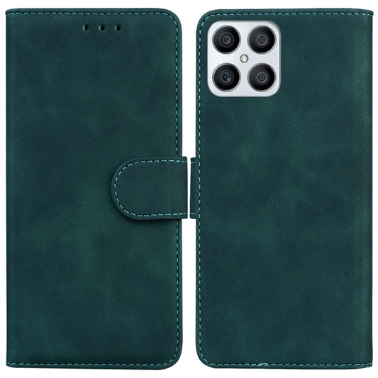For Honor X8 Skin Feel Pure Color Flip Leather Phone Case(Green) - Honor Cases by buy2fix | Online Shopping UK | buy2fix