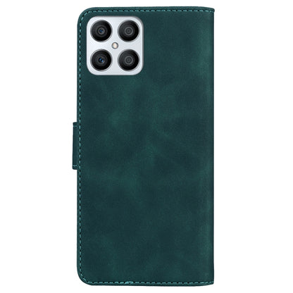 For Honor X8 Skin Feel Pure Color Flip Leather Phone Case(Green) - Honor Cases by buy2fix | Online Shopping UK | buy2fix