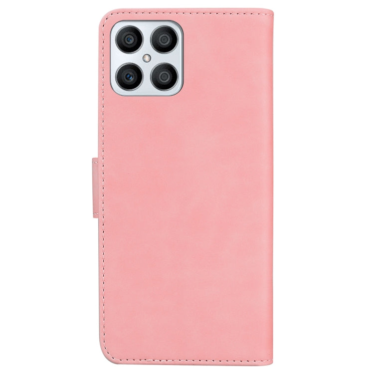 For Honor X8 Skin Feel Pure Color Flip Leather Phone Case(Pink) - Honor Cases by buy2fix | Online Shopping UK | buy2fix