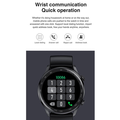 AK32 1.36 inch IPS Touch Screen Smart Watch, Support Bluetooth Calling/Blood Oxygen Monitoring,Style: Steel Watch Band(Silver) - Smart Watches by buy2fix | Online Shopping UK | buy2fix