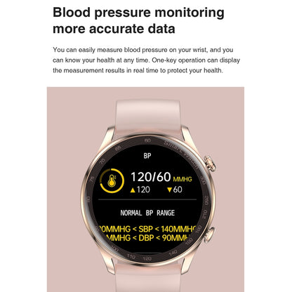AK32 1.36 inch IPS Touch Screen Smart Watch, Support Bluetooth Calling/Blood Oxygen Monitoring,Style: Steel Watch Band(Silver) - Smart Watches by buy2fix | Online Shopping UK | buy2fix