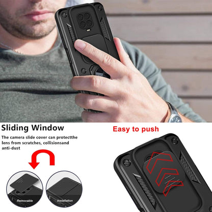 For Xiaomi Redmi Note 9 Pro Sliding Camera Cover Design TPU+PC Phone Case(Red) - Xiaomi Cases by buy2fix | Online Shopping UK | buy2fix