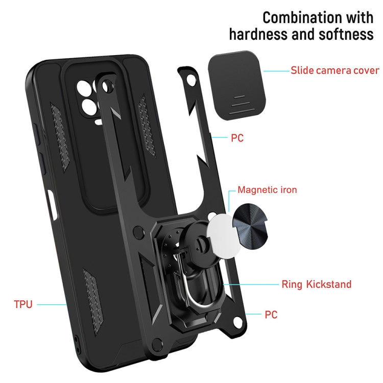 For Xiaomi Redmi Note 9 Pro Sliding Camera Cover Design TPU+PC Phone Case(Red) - Xiaomi Cases by buy2fix | Online Shopping UK | buy2fix