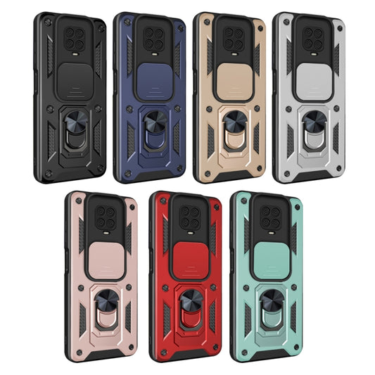 For Xiaomi Redmi Note 9 Pro Sliding Camera Cover Design TPU+PC Phone Case(Blue) - Xiaomi Cases by buy2fix | Online Shopping UK | buy2fix