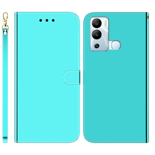 For Infinix Hot 12i Imitated Mirror Surface Horizontal Flip Leather Phone Case(Mint Green) - Infinix Cases by buy2fix | Online Shopping UK | buy2fix