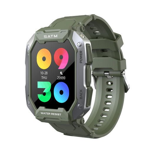 C20 1.71 inch TFT HD Screen Smart Watch, Support Heart Rate Monitoring/Blood Oxygen Monitoring(Green) by buy2fix