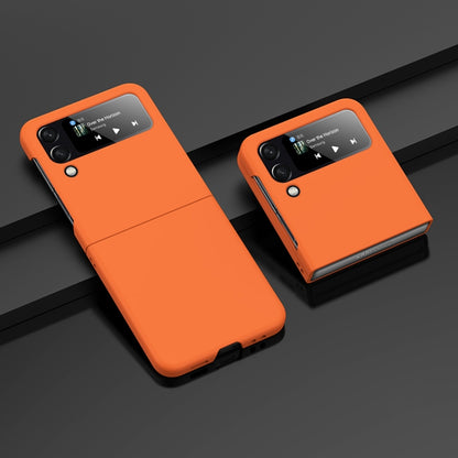 For Samsung Galaxy Z Flip4 Big Hole Fuel Injection PC Skin Feel Phone Case(Flaming Orange) - Galaxy Z Flip4 5G Cases by buy2fix | Online Shopping UK | buy2fix