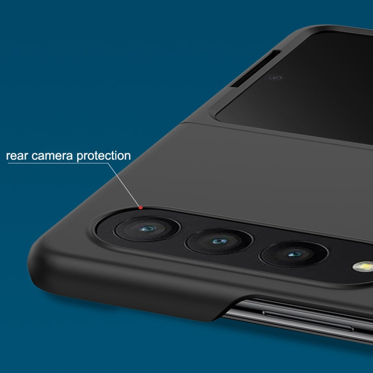 For Samsung Galaxy Z Fold4 Big Hole Fuel Injection PC Skin Feel Phone Case(Black) - Galaxy Z Fold4 5G Cases by buy2fix | Online Shopping UK | buy2fix