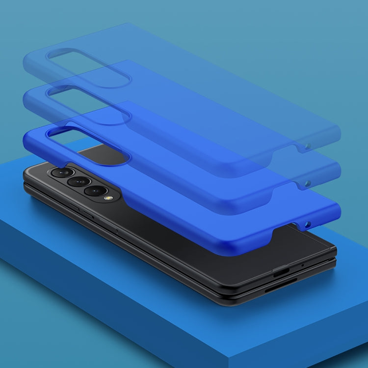 For Samsung Galaxy Z Fold4 Big Hole Fuel Injection PC Skin Feel Phone Case(Black) - Galaxy Z Fold4 5G Cases by buy2fix | Online Shopping UK | buy2fix