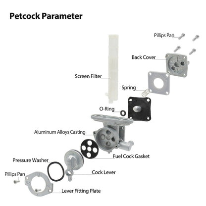 Motorcycle Fuel Tap Valve Petcock Fuel Tank Gas Switch for Suzuki GS300 - Replacement Parts by buy2fix | Online Shopping UK | buy2fix