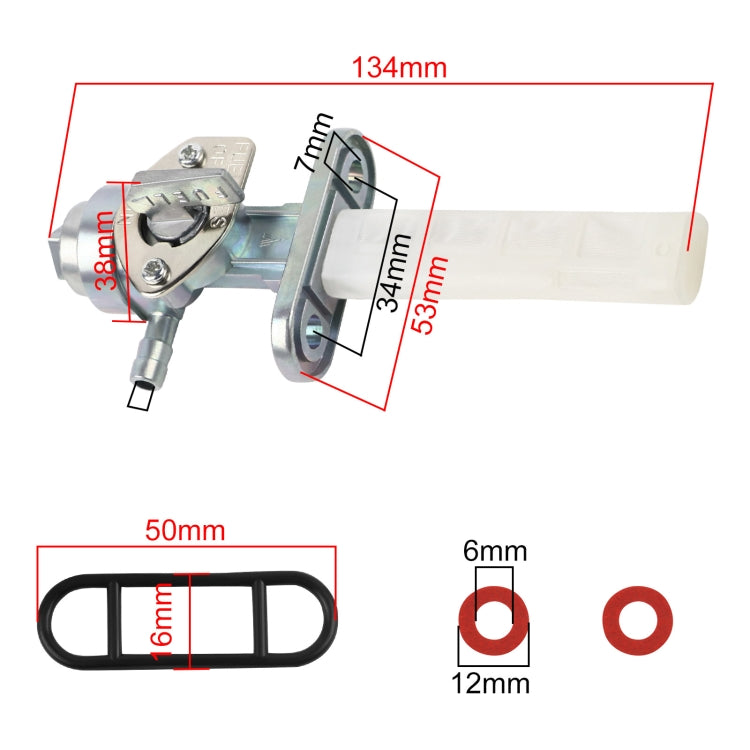 2 PCS Motorcycle Fuel Tap Valve Petcock Fuel Tank Gas Switch for Suzuki TM75 - Replacement Parts by buy2fix | Online Shopping UK | buy2fix