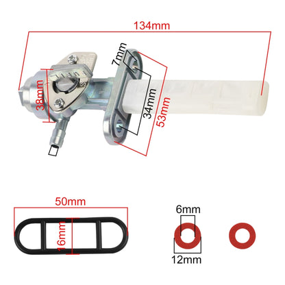 2 PCS Motorcycle Fuel Tap Valve Petcock Fuel Tank Gas Switch for Suzuki TM75 - Replacement Parts by buy2fix | Online Shopping UK | buy2fix