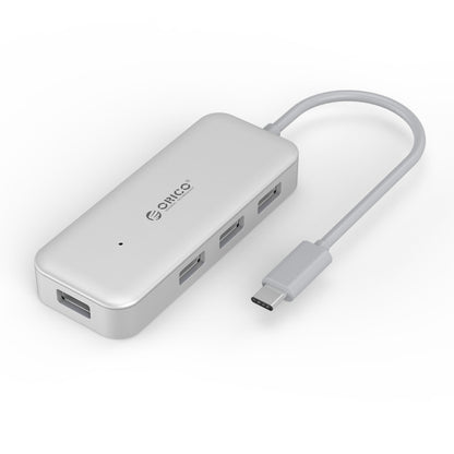ORICO TC4U-U3 Type-C to USB 3.0 4-Port USB 3.0 Expansion HUB(Silver) - USB HUB by ORICO | Online Shopping UK | buy2fix