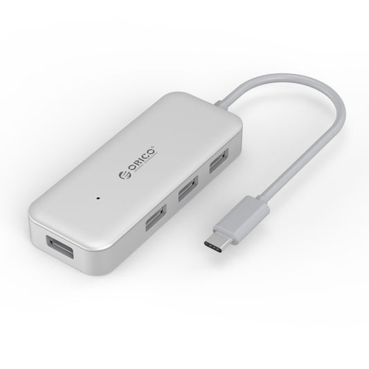 ORICO TC4U-U3 Type-C to USB 3.0 4-Port USB 3.0 Expansion HUB(Silver) - USB HUB by ORICO | Online Shopping UK | buy2fix