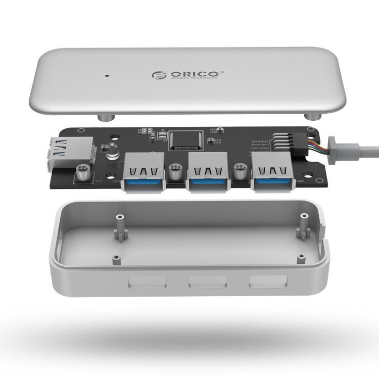 ORICO TC4U-U3 Type-C to USB 3.0 4-Port USB 3.0 Expansion HUB(Silver) - USB HUB by ORICO | Online Shopping UK | buy2fix