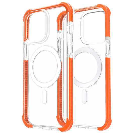 For iPhone 14 Pro Max Magsafe Magnetic Acrylic Shockproof Phone Case (Orange) - iPhone 14 Pro Max Cases by buy2fix | Online Shopping UK | buy2fix