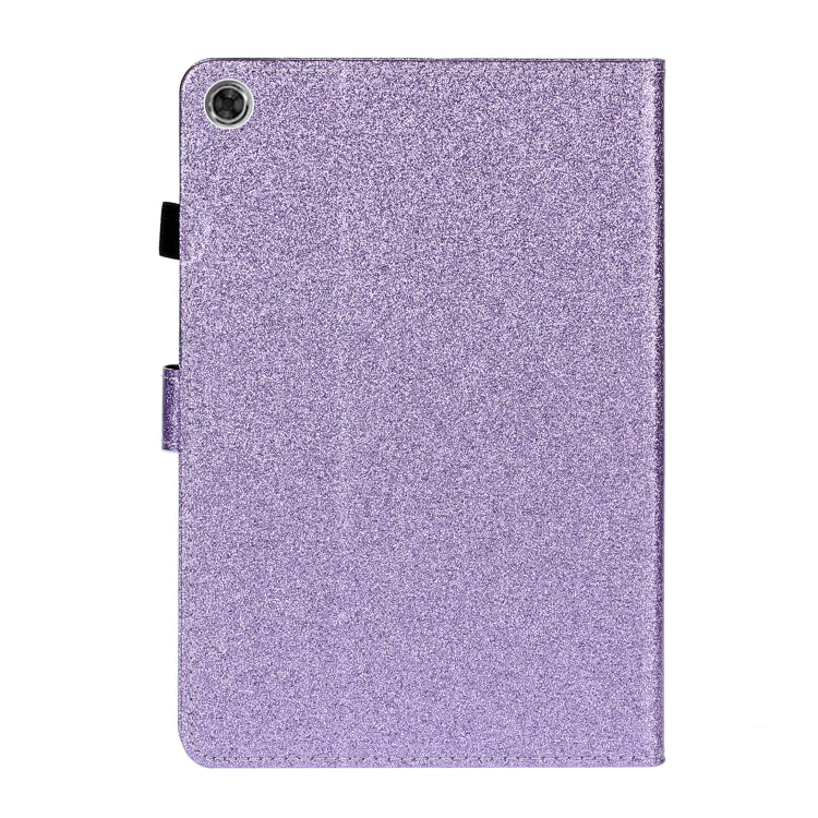 For Lenovo Tab M10 Plus 10.6 3rd Gen 2022 Varnish Glitter Powder Smart Leather Tablet Case(Purple) - Lenovo by buy2fix | Online Shopping UK | buy2fix