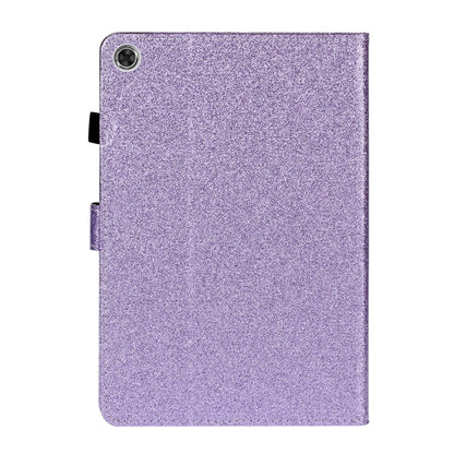 For Lenovo Tab M10 Plus 10.6 3rd Gen 2022 Varnish Glitter Powder Smart Leather Tablet Case(Purple) - Lenovo by buy2fix | Online Shopping UK | buy2fix