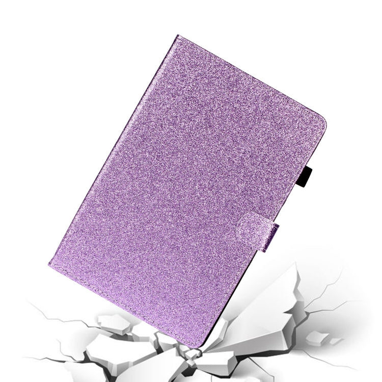 For Lenovo Tab M10 Plus 10.6 3rd Gen 2022 Varnish Glitter Powder Smart Leather Tablet Case(Purple) - Lenovo by buy2fix | Online Shopping UK | buy2fix