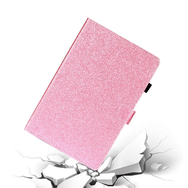 For Lenovo Tab M10 3rd Gen Varnish Glitter Powder Smart Leather Tablet Case(Pink) - Lenovo by buy2fix | Online Shopping UK | buy2fix