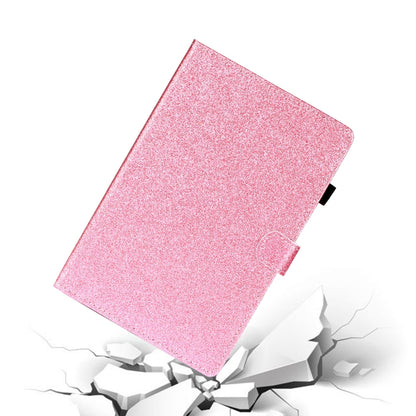 For Lenovo Tab M10 3rd Gen Varnish Glitter Powder Smart Leather Tablet Case(Pink) - Lenovo by buy2fix | Online Shopping UK | buy2fix