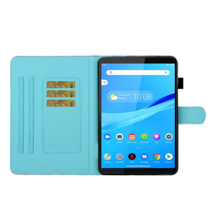 For Lenovo Tab M10 3rd Gen Coloured Drawing Stitching Smart Leather Tablet Case(Blue Owl) - Lenovo by buy2fix | Online Shopping UK | buy2fix