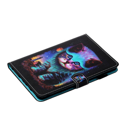 For Lenovo Tab M10 3rd Gen Coloured Drawing Stitching Smart Leather Tablet Case(Night Cat) - Lenovo by buy2fix | Online Shopping UK | buy2fix