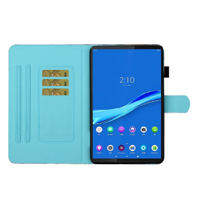 For Lenovo Tab M10 3rd Gen Coloured Drawing Stitching Smart Leather Tablet Case(Night Cat) - Lenovo by buy2fix | Online Shopping UK | buy2fix