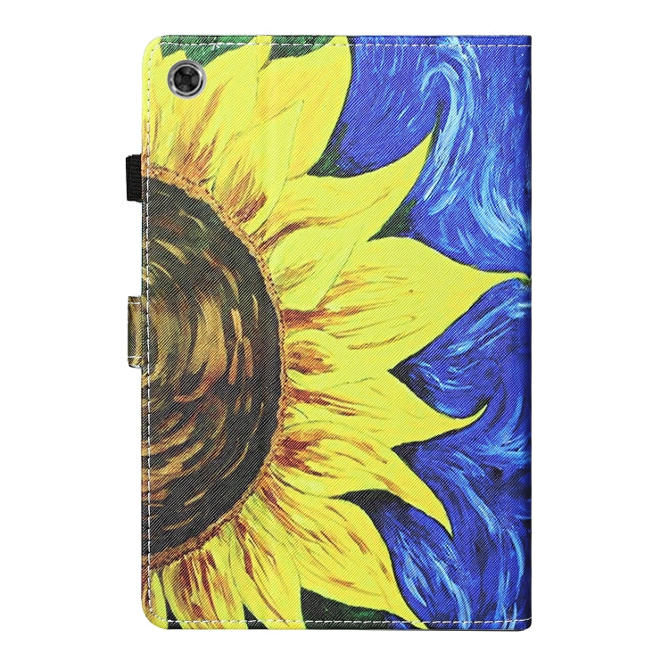 For Lenovo Tab M10 3rd Gen Coloured Drawing Stitching Smart Leather Tablet Case(Sunflower) - Lenovo by buy2fix | Online Shopping UK | buy2fix