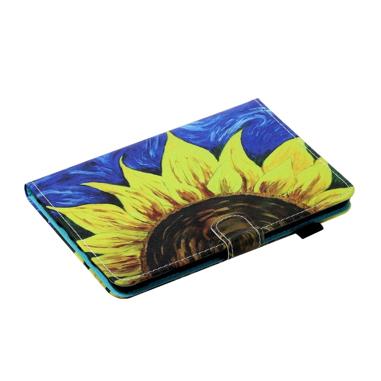 For Lenovo Tab M10 3rd Gen Coloured Drawing Stitching Smart Leather Tablet Case(Sunflower) - Lenovo by buy2fix | Online Shopping UK | buy2fix