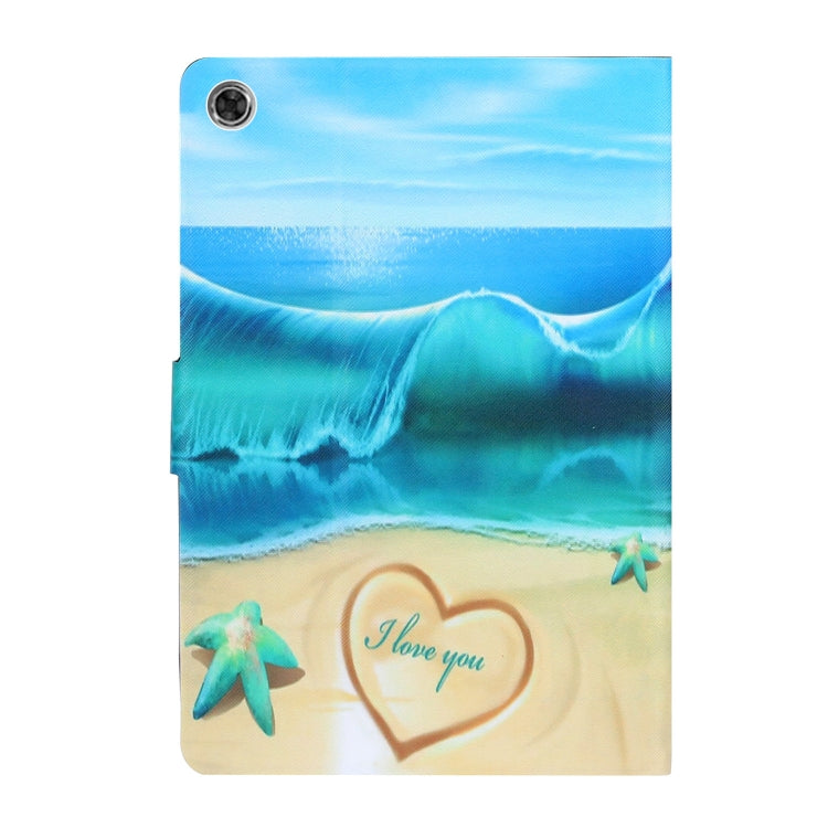 For Lenovo Tab M10 3rd Gen Voltage Coloured Drawing Smart Leather Tablet Case(Blue Beach) - Lenovo by buy2fix | Online Shopping UK | buy2fix
